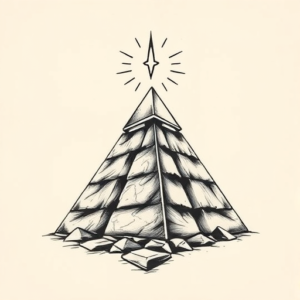 American Traditional Pyramid Tattoo