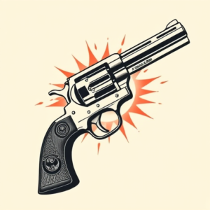 American Traditional Revolver Tattoo