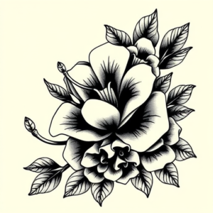 American Traditional Sampaguita Tattoo