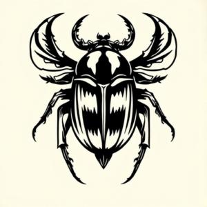 American Traditional Scarab Tattoo