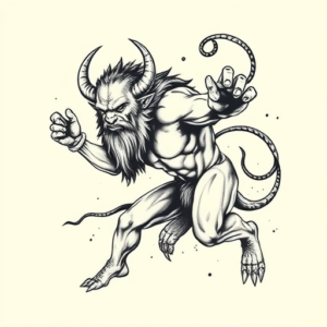 American Traditional Sisyphus Tattoo