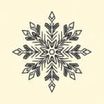 American Traditional Snowflake Tattoo