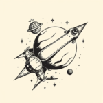 American Traditional Space Tattoo