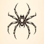 American Traditional Spider Tattoo