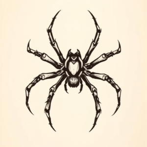 American Traditional Spider Tattoo