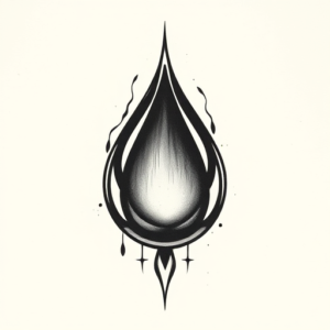 American Traditional Teardrop Tattoo