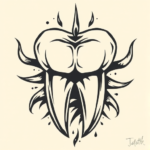 American Traditional Tooth Tattoo