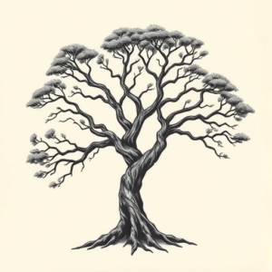 American Traditional Tree Tattoo