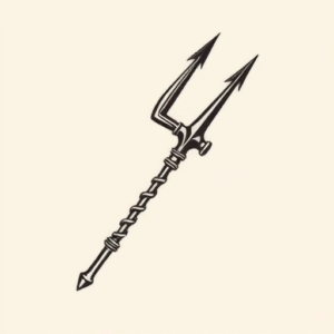 American Traditional Trident Tattoo