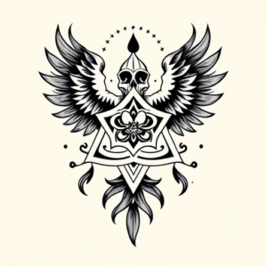 American Traditional Trinity Tattoo