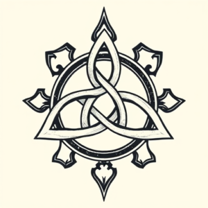 American Traditional Triquetra Tattoo