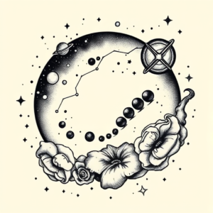 American Traditional Universe Tattoo