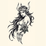 American Traditional Valkyrie Tattoo