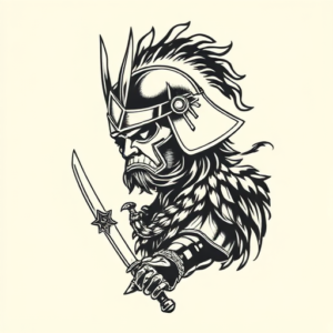American Traditional Warrior Tattoo