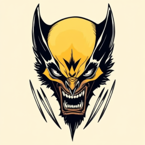 American Traditional Wolverine Tattoo