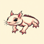 Anime Axolotl Tattoo