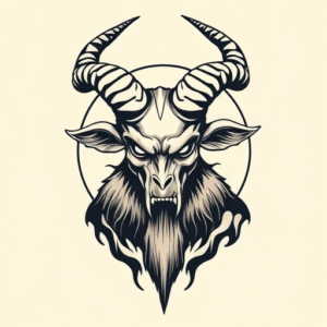Anime Baphomet Tattoo