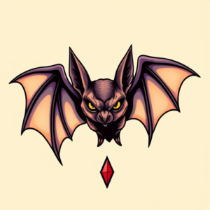 Anime Bat Tattoo