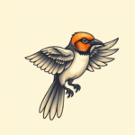 Anime Bird Tattoo