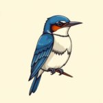 Anime Bluebird Tattoo