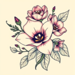 Anime Botanical Tattoo