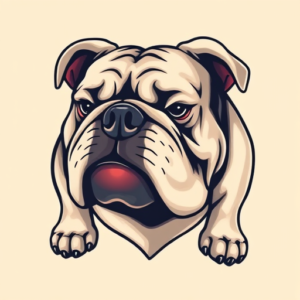 Anime Bulldog Tattoo