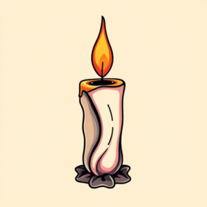 Anime Candle Tattoo