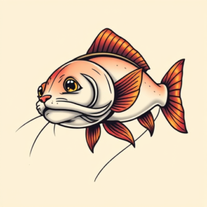 Anime Catfish Tattoo