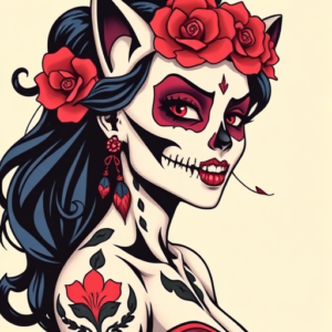 Anime Catrina Tattoo