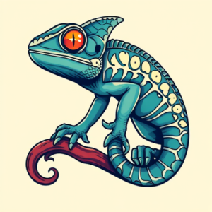 Anime Chameleon Tattoo