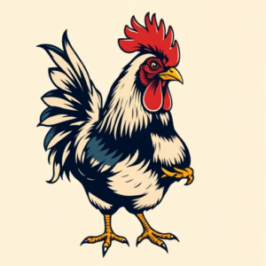 Anime Chicken Tattoo