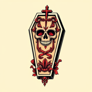 Anime Coffin Tattoo