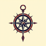 Anime Compass Tattoo