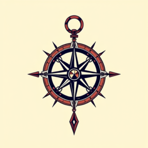 Anime Compass Tattoo