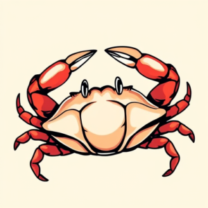 Anime Crab Tattoo