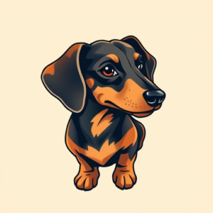 Anime Dachshund Tattoo