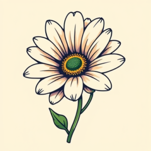 Anime Daisy Tattoo