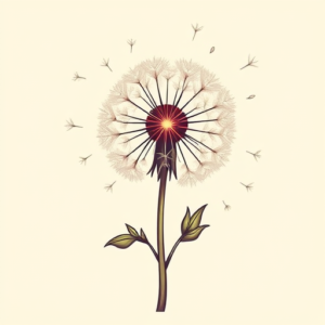 Anime Dandelion Tattoo