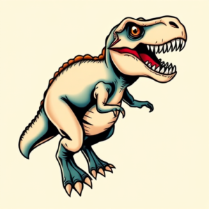 Anime Dinosaur Tattoo