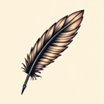 Anime Feather Tattoo
