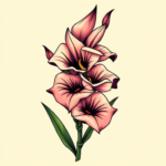 Anime Gladiolus Tattoo