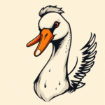 Anime Goose Tattoo