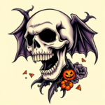 Anime Halloween Tattoo