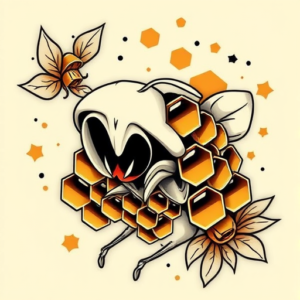 Anime Honeycomb Tattoo