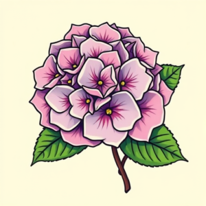 Anime Hydrangea Tattoo