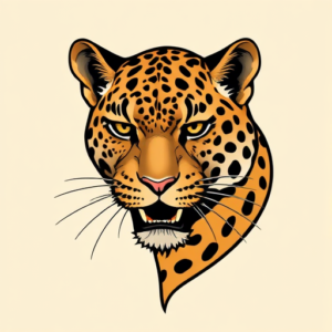 Anime Leopard Tattoo