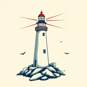 Anime Lighthouse Tattoo