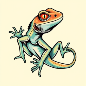 Anime Lizard Tattoo