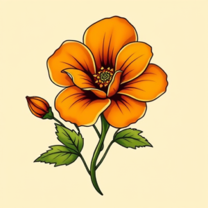 Anime Marigold Tattoo