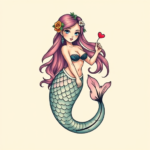 Anime Mermaid Tattoo